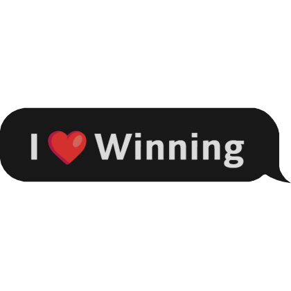 I Love Winning Text Bubble Roblox item