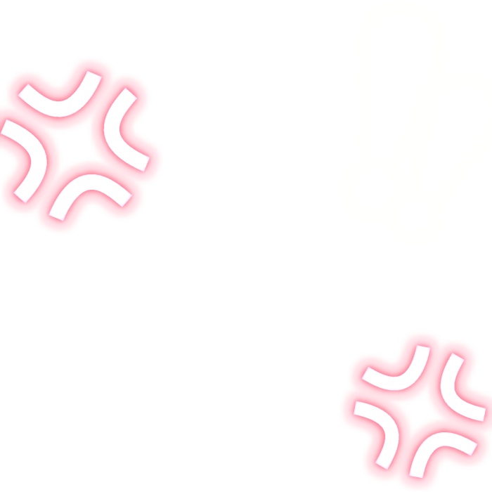 BAKA! Tsundere anime mad exclamation mark emissive