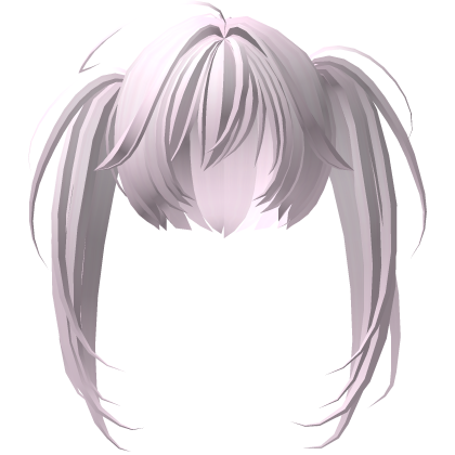 messy asymmetrical moe pigtails in pastel pink Roblox item