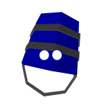 ✅ Blue TIlted Bucket Helmet
