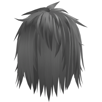 Messy Anime Boy hair in Grey