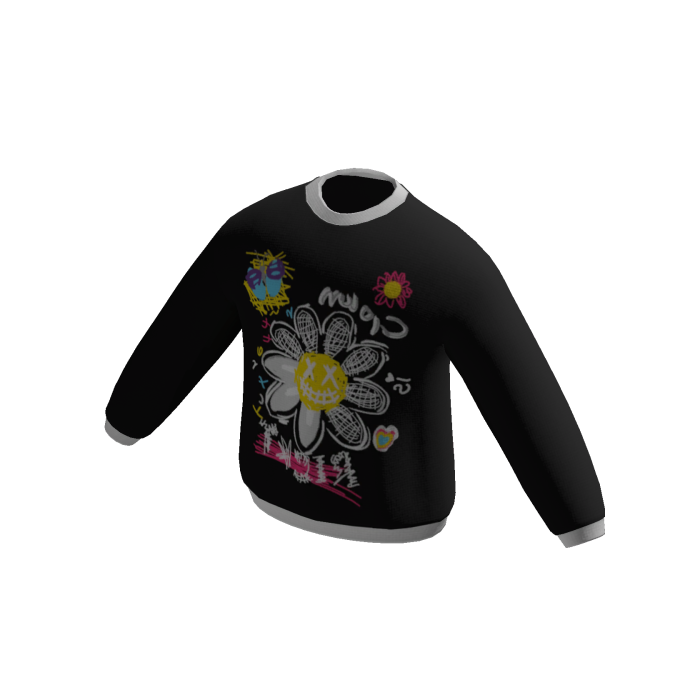 Clown Black White Sweater