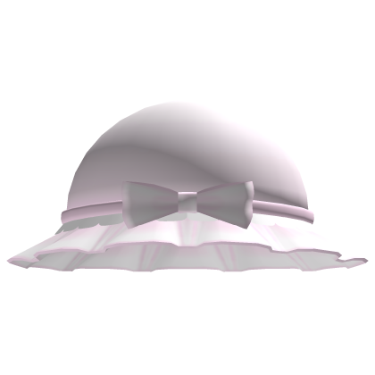cutesy ruffled hat with bow in pink