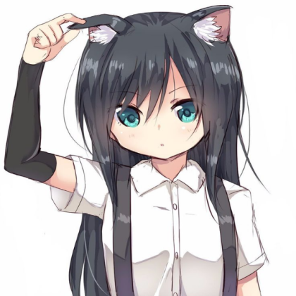 Black Haired Neko Girl Roblox decal