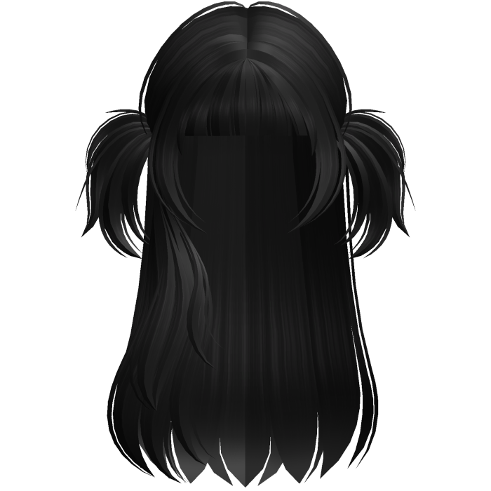 Black Y2K Long Twin-Tail Hair