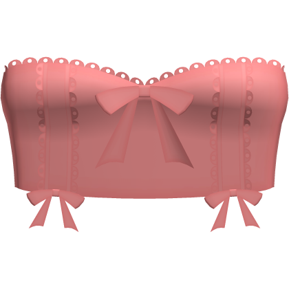 🎀 bow strapless top