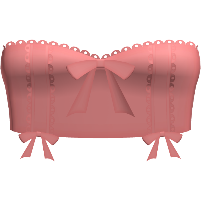 🎀 bow strapless top
