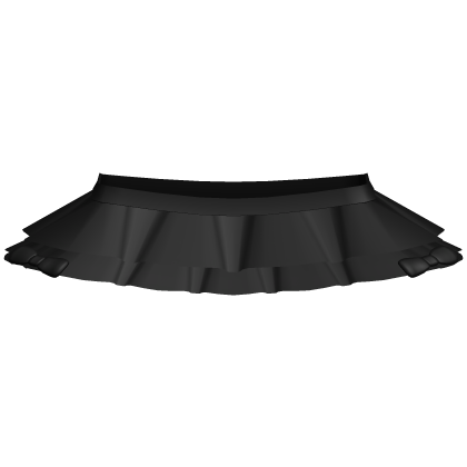 ♡ kawaii black ruffled short skirt w bow