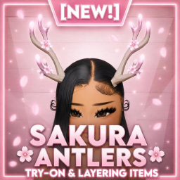 🌸[NEW] Sakura Antlers Try-On & Layering Items