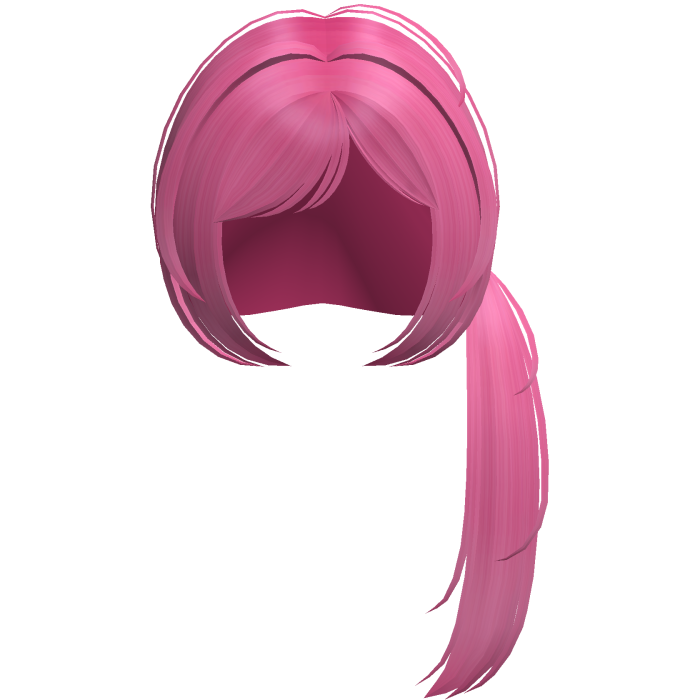 ୨୧ Kawaii Long side pony tail in pink