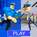 STRONG VS WEAK POLICE PRISON RUN! (Obby)