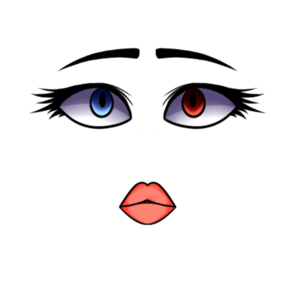 Eerie Makeup™ || Blue and Red Odd-eyes Roblox decal