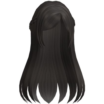 ♡ : long adorable half braid hair in brown Roblox item