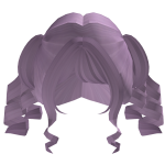 ♡: purple curly hair in purple color