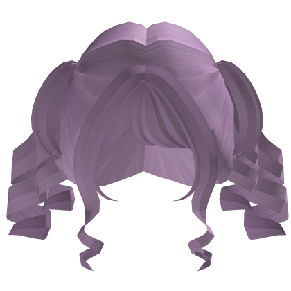 ♡: purple curly hair in purple color
