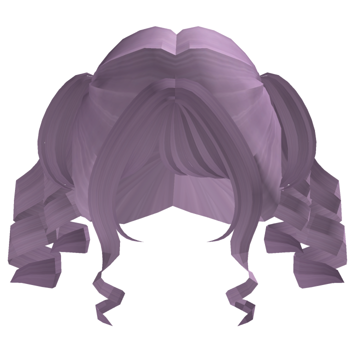 ♡: purple curly hair in purple color