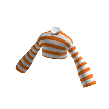 Cropped Striped Orange Sweater Anxiety