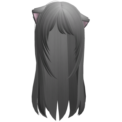 Neko Catgirl Kawaii Kitty Anime Hair in Grey
