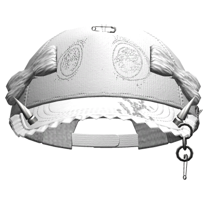 Grunge Anime Eyes Cap (White)