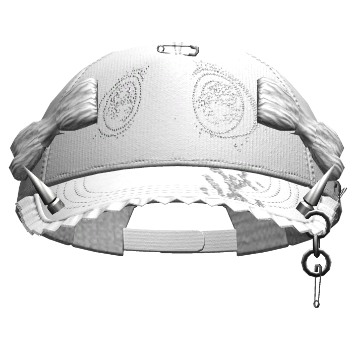Grunge Anime Eyes Cap (White)