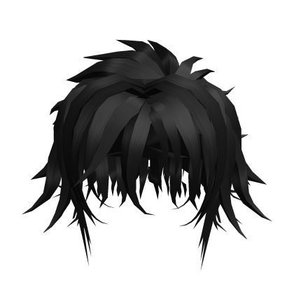Emo Anime Messy Hair (Black) Roblox item