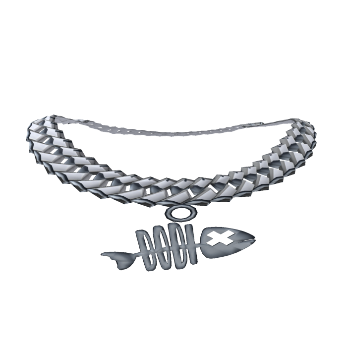 Cadena de Plata con Raspa de Pez
