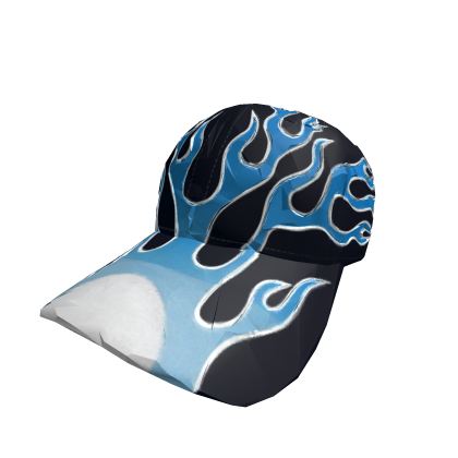 Blue Y2K Flame Cap Roblox item