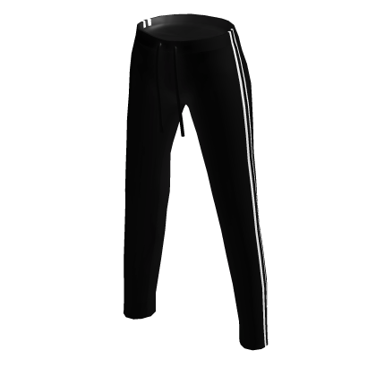 Tracksuit Pants With Stripes - Black and White thumbnail