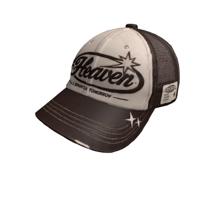Heaven Vintage Brown White Cap