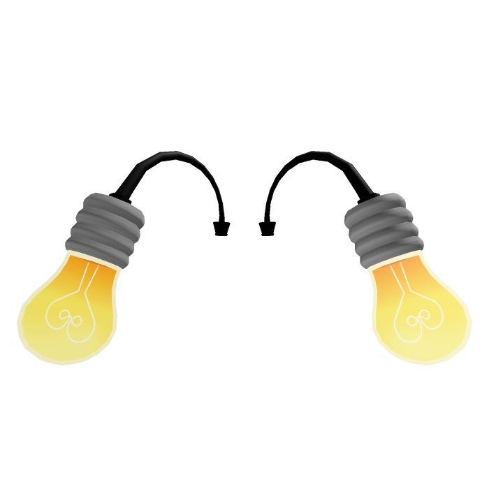 Yellow & black heart LightBulb / bulb antennae