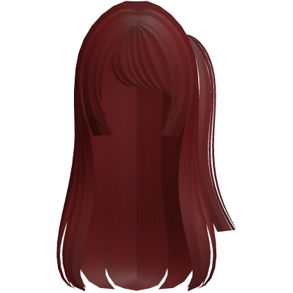 emo moe hime long hair w side pony red