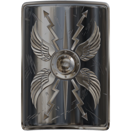 Silver Roman Back Shield