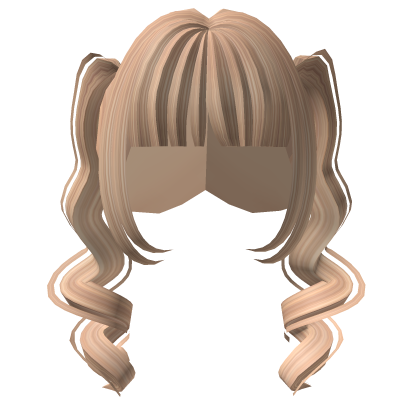 Cute Curly Hair with Blonde Braids Roblox item