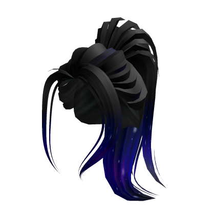 Black and Blue Kpop Ponytail Hair Roblox item