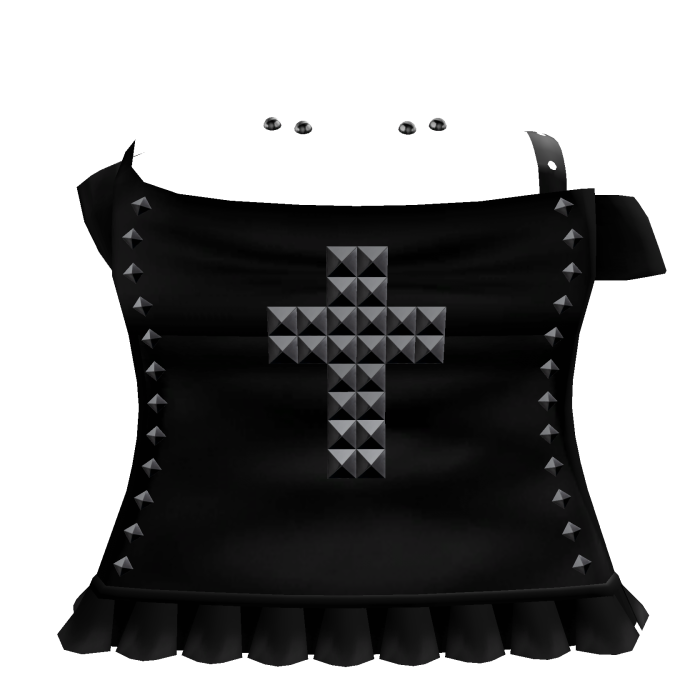 † Black Gothic Spiked Cross Top