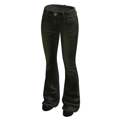 Low Rise Bootcut Jeans (Green)