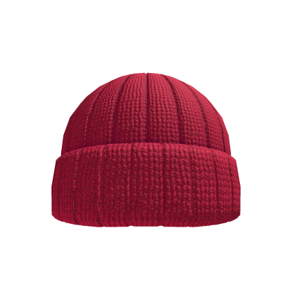 Cherry Red Pink Ribbed Knit Winter Beanie