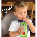 Slurrping apple juice