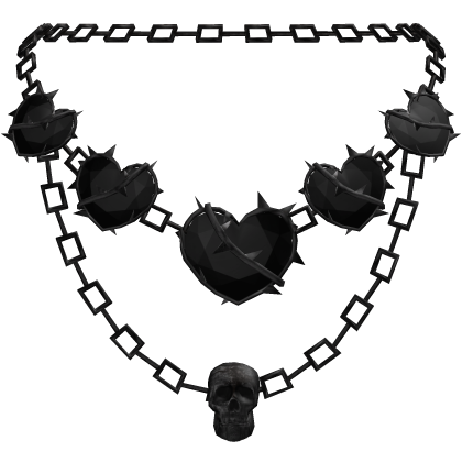 Emo Necklace Torn Hearts