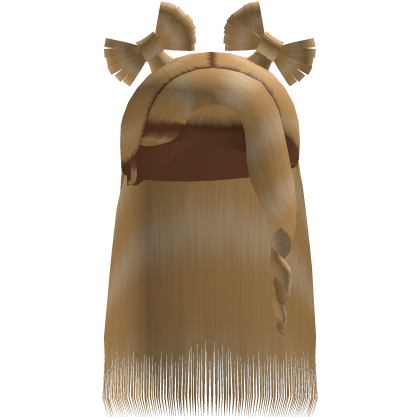 Blonde Half Up Twin Bow Sleek Bussdown