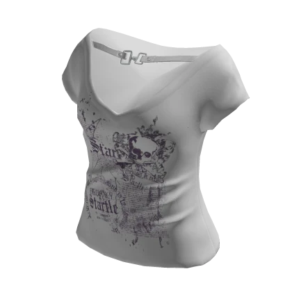Emo Grunge Y2k Shirt White | Roblox Item - Rolimon's