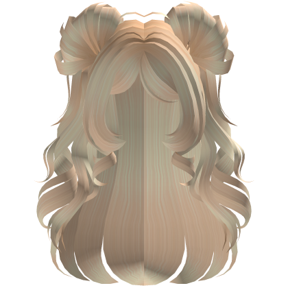 fluffy hair curls emo Y2K cute (Blonde) Roblox item