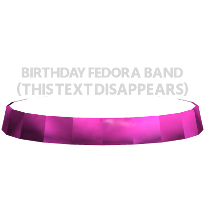 ADDON - Birthday Fedora Band | Sparkletime Pink