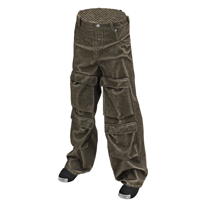 Vintage Baggy Cargo Jeans (Light Brown)
