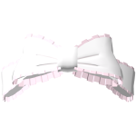 ♡ FREE : White n Pink Ruffle Head Bow