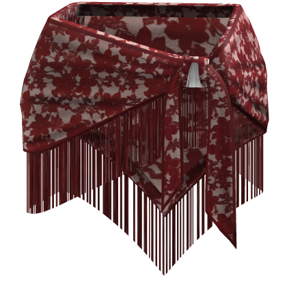 Red Lace Tie Waist Tassel Belt Roblox item