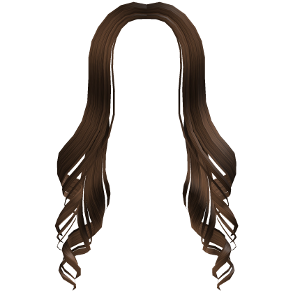 Brown Long Front Curled Hair Roblox item