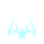 Neon Blue Starry Night Crown