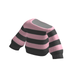 🍀Oversized Off Shoulder Sweatshirt (Stripe)