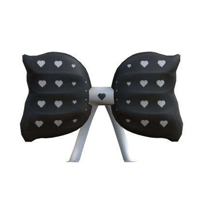Black Scene Goth Heart Bow